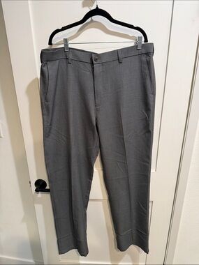 Men's Haggar Classic Gray Dress Pants - Tailored Comfort 38x32
